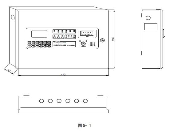 GST-QKP01氣體滅火控制器/火災(zāi)報(bào)警控制器外形尺寸示意圖